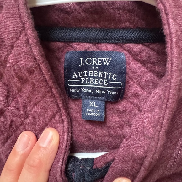 J Crew long sleeve shirt Authentic Fleece Quarter Zip Women’s XL 100% cotton - Picture 6 of 7